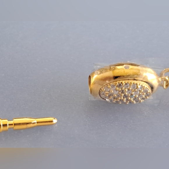 VTG Style Pink Rose & Wedding Cake ART GLASS BEADED NECKLACE 26" GF and Vermeil - Picture 10 of 11